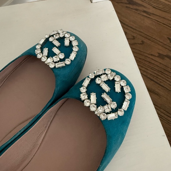 Gucci flats with crystal logo - Picture 5 of 10